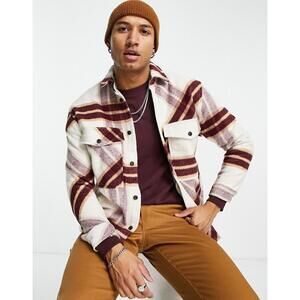 Bershka Relaxed Fit Checked Shirt Jacket size L